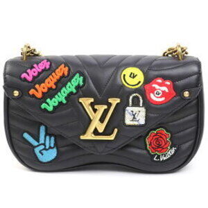 Louis Vuitton Patch Black Textile Wristwatch Chain Bag Shoulder Embroidered